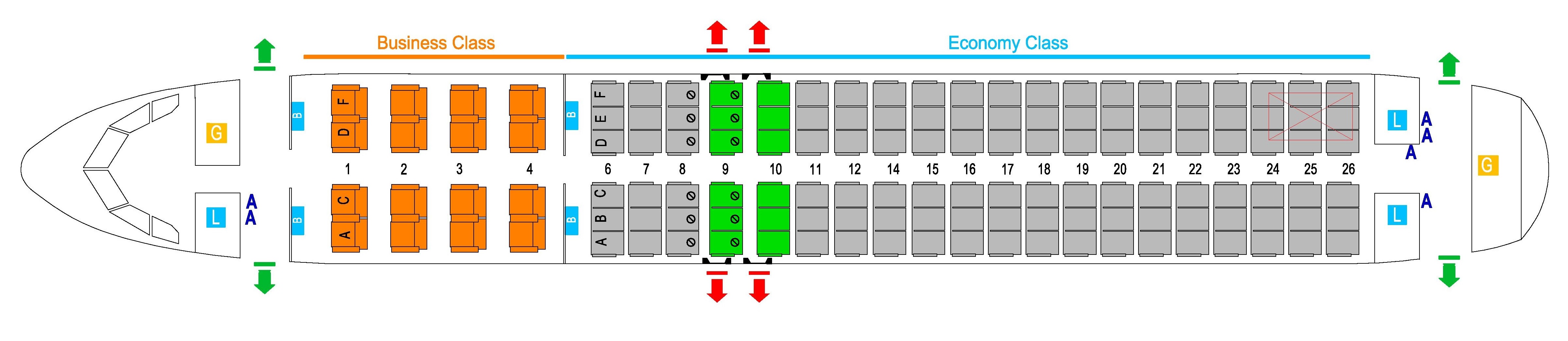 Airbus A330 302 Seating Chart