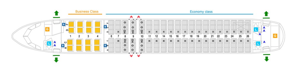 Airbus A320 100 200 Seating Chart