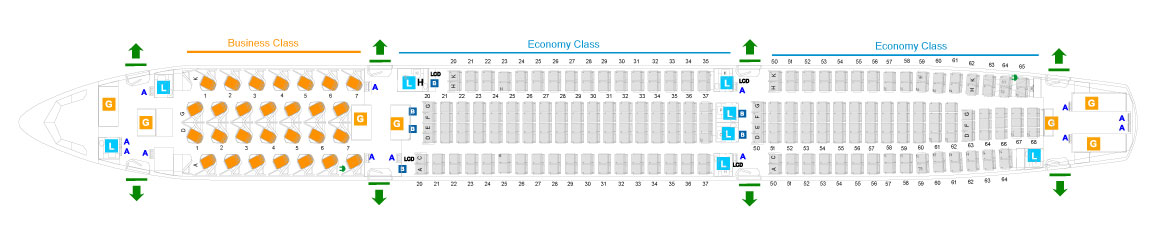 A330 300 Seating Chart