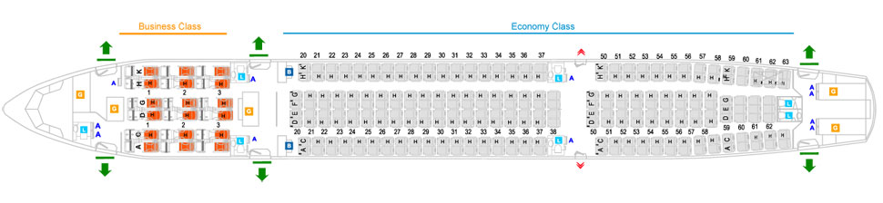 A330 Seating Chart