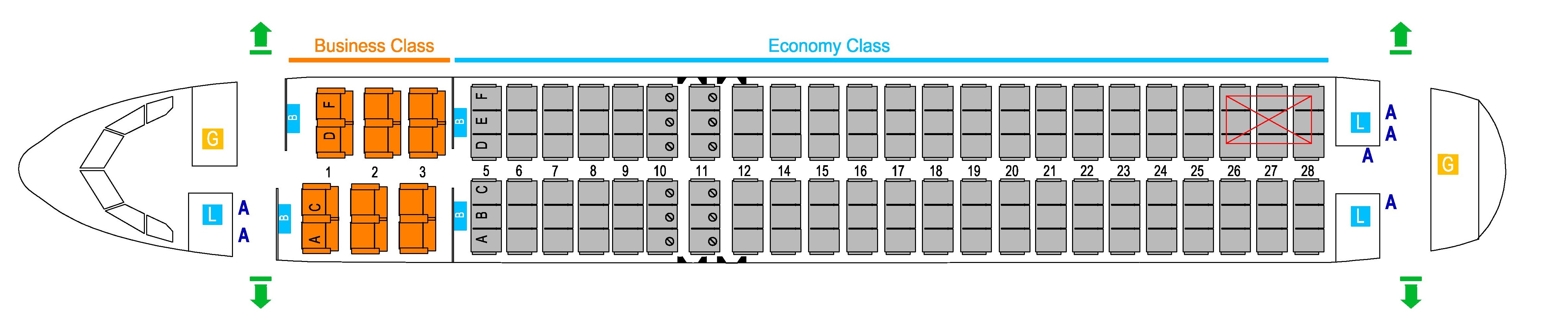 America Airbus A320 Seating Chart