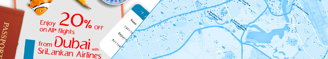 Get away this New Year with SriLankan Airlines from Dubai - 20% OFF All* Destinations